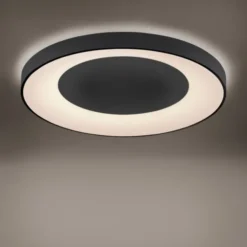 LED-Deckenleuchte, anthrazit-grau, dimmbar, CCT-Farbmanagement, Memory Funktion
