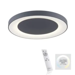 LED-Deckenleuchte, anthrazit-grau, dimmbar, CCT-Farbmanagement, Memory Funktion