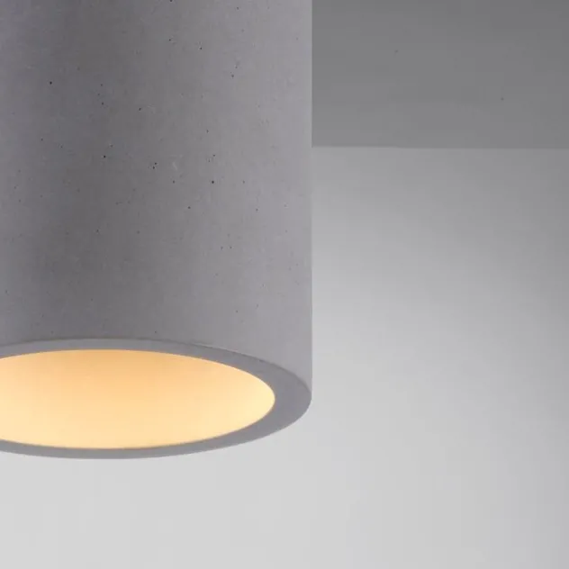 LED Deckenleuchte, betonfarben, GU10, LED wechselbar, IP20