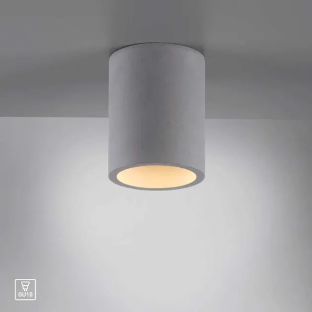 LED Deckenleuchte, betonfarben, GU10, LED wechselbar, IP20