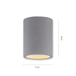 LED Deckenleuchte, betonfarben, GU10, LED wechselbar, IP20