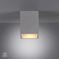 LED-Deckenleuchte, betonfarben, GU10, LED wechselbar, IP20