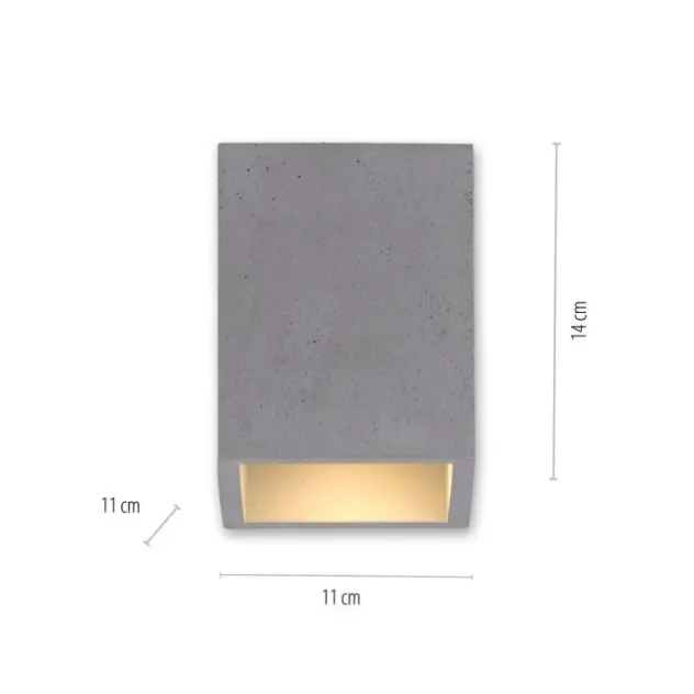 LED-Deckenleuchte, betonfarben, GU10, LED wechselbar, IP20