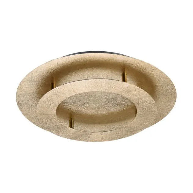 LED-Deckenleuchte, Blattgoldoptik,Ø40cm, rund, warmweißes Licht