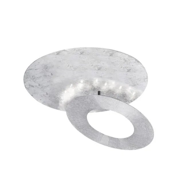 LED-Deckenleuchte, Blattsilberoptik, drehbaren Leuchtenring, Ø 34cm