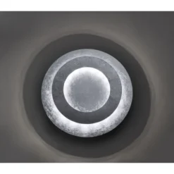LED-Deckenleuchte, Blattsilberoptik, drehbaren Leuchtenring, Ø 34cm