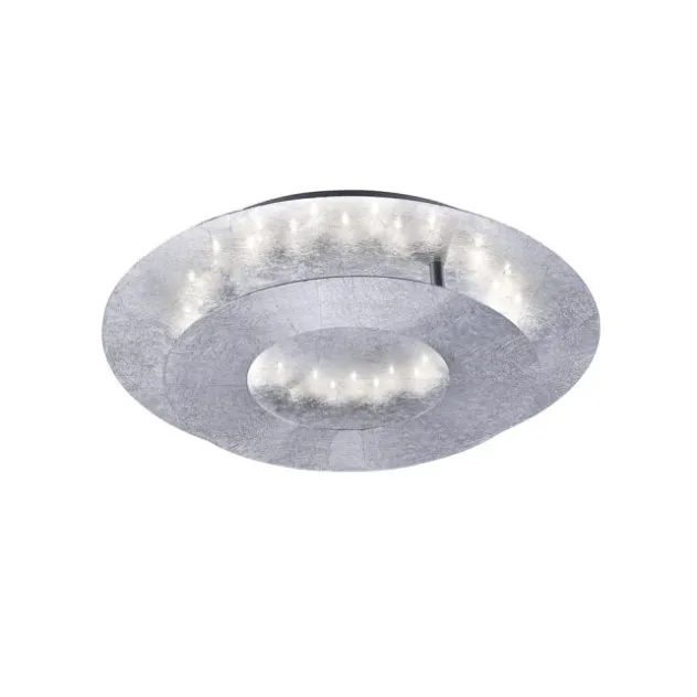 LED-Deckenleuchte, Blattsilberoptik, drehbaren Leuchtenring, Ø 34cm