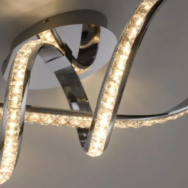 LED Deckenleuchte chrom dimmbar Memoryfunktion modern