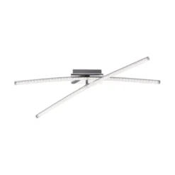 LED Deckenleuchte, chromfarben, ein fester, ein drehbarer Leuchtarm, modern