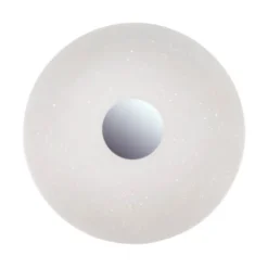 LED-Deckenleuchte, chrom, rund, Sternenhimmeloptik, Ø 59cm