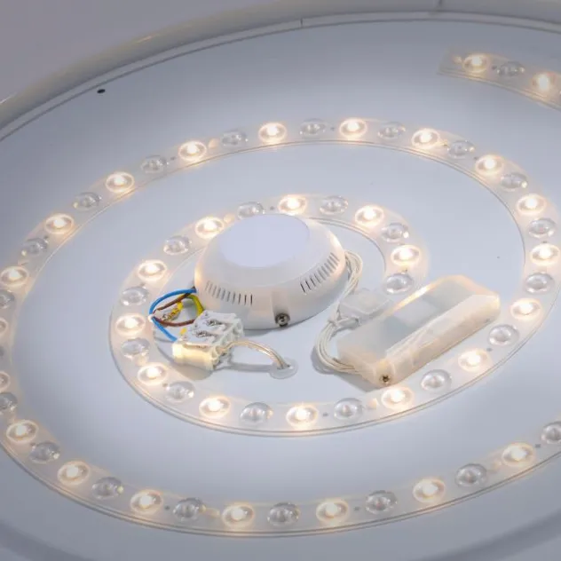 LED-Deckenleuchte, chrom, rund, Sternenhimmeloptik, Ø 59cm