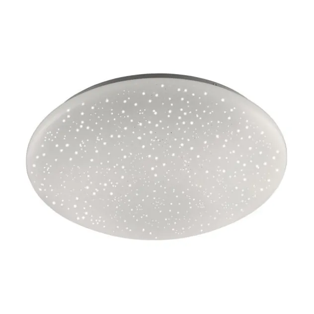 LED-Deckenleuchte, Ø 39cm, Sternenhimmel Optik, rund, weiß, dimmbar