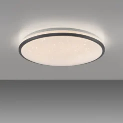 LED Deckenleuchte D=49cm schwarz Sternenhimmeloptik dimmbar
