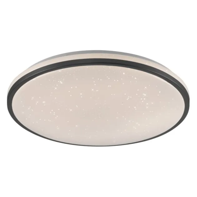 LED Deckenleuchte D=49cm schwarz Sternenhimmeloptik dimmbar