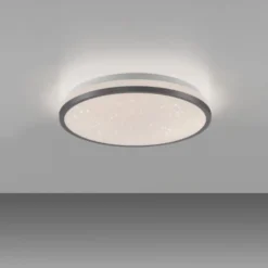 LED Deckenleuchte D=28cm schwarz Sternenhimmeloptik dimmbar