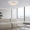 LED Deckenleuchte D=49cm silber Sternenhimmeloptik dimmbar