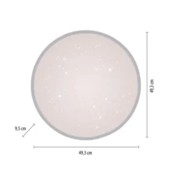 LED Deckenleuchte D=49cm silber Sternenhimmeloptik dimmbar