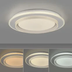 LED Deckenleuchte, dimmbar, weiß, mit Fernbedienung