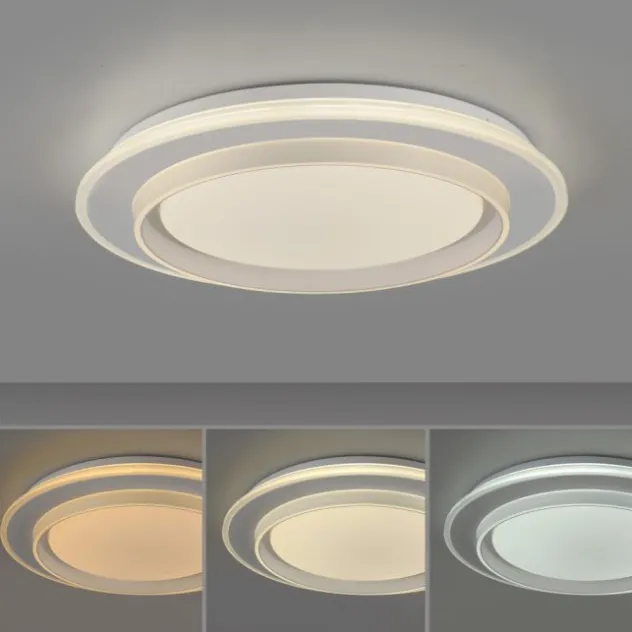 LED Deckenleuchte, dimmbar, weiß, mit Fernbedienung