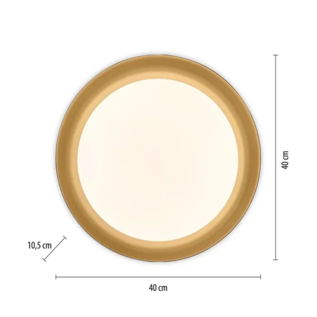 LED Deckenleuchte D=40 schwarz dimmbar per Fernbedienung CCT