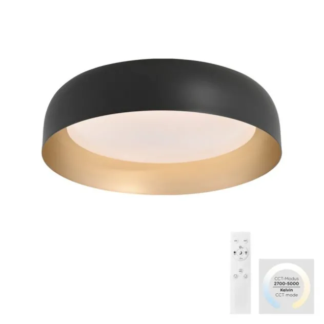 LED Deckenleuchte D=40 schwarz dimmbar per Fernbedienung CCT