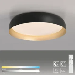 LED Deckenleuchte D=57 schwarz gold dimmbar per Fernbedienung CCT