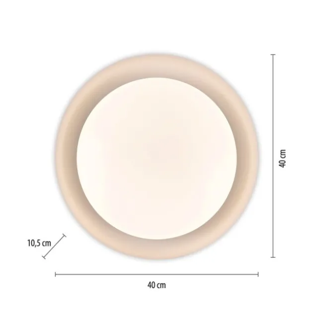 LED Deckenleuchte D=40 weiß dimmbar per Fernbedienung CCT