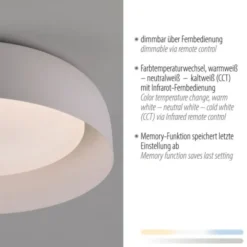 LED Deckenleuchte D=40 weiß dimmbar per Fernbedienung CCT
