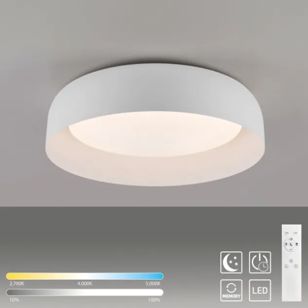 LED Deckenleuchte D=40 weiß dimmbar per Fernbedienung CCT