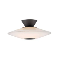 LED Deckenleuchte, ELIPSA, schwarz, Tronicdimmer, Opalglas