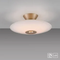 LED Deckenleuchte, ELIPSA, toffee, Tronicdimmer, Opalglas