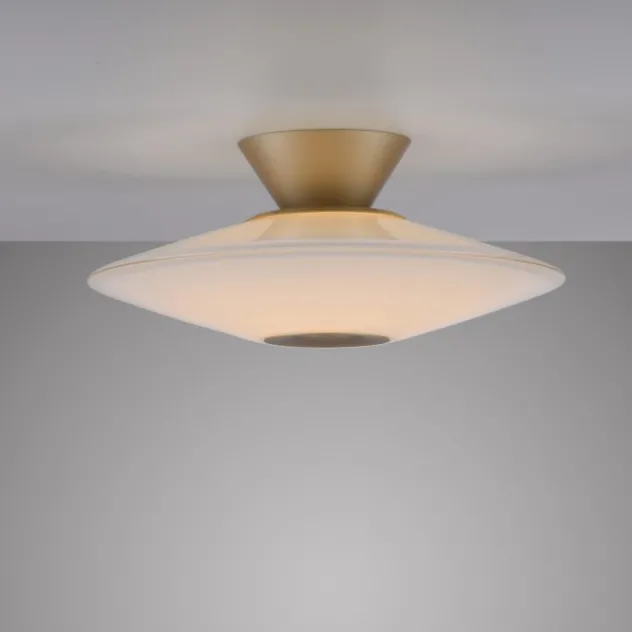 LED Deckenleuchte, ELIPSA, toffee, Tronicdimmer, Opalglas