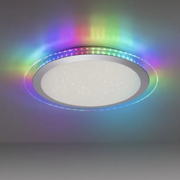 LED Deckenleuchte flach 45x45cm rund weiß dimmbar Farbspiel CCT LED Panel