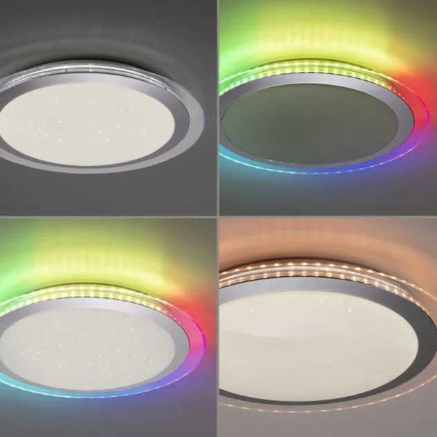 LED Deckenleuchte flach 45x45cm rund weiß dimmbar Farbspiel CCT LED Panel