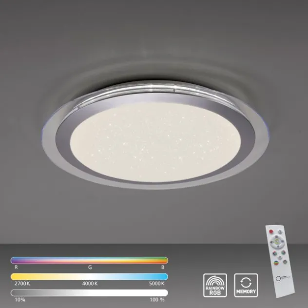 LED Deckenleuchte flach 45x45cm rund weiß dimmbar Farbspiel CCT LED Panel