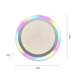 LED Deckenleuchte flach 45x45cm rund weiß dimmbar Farbspiel CCT LED Panel