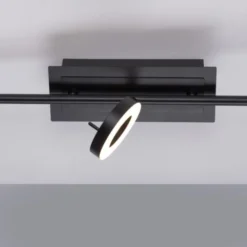 LED Deckenleuchte 3 flammig anthrazitfarbig drehbar IP44 warmweiß
