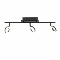 LED Deckenleuchte 3 flammig anthrazitfarbig drehbar IP44 warmweiß