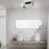 LED Deckenleuchte 2 flammig anthrazitfarbig drehbar IP44 warmweiß