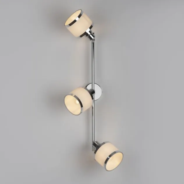 LED Deckenleuchte 3 flammig chrom glänzend drehbar Wohnlampe
