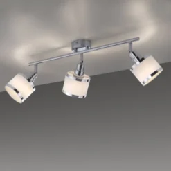 LED Deckenleuchte 3 flammig chrom glänzend drehbar Wohnlampe