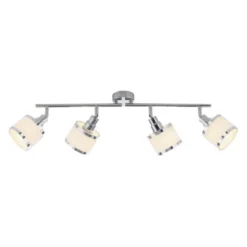 LED Deckenleuchte 4 flammig chrom glänzend drehbar Innenlampe