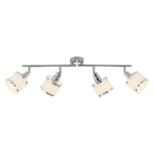 LED Deckenleuchte 4 flammig chrom glänzend drehbar Innenlampe