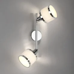 LED Deckenleuchte 2 flammig chrom glänzend drehbar Innenleuchte