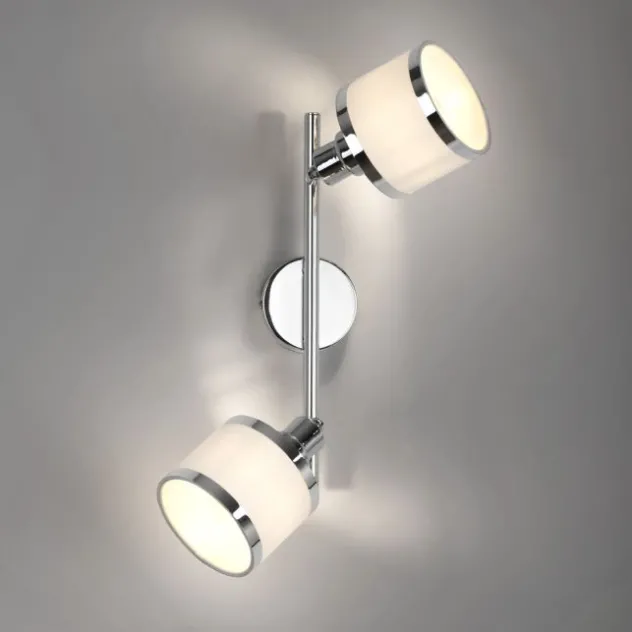 LED Deckenleuchte 2 flammig chrom glänzend drehbar Innenleuchte