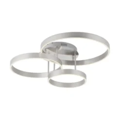 LED Deckenleuchte 3 flammig silber Up- Downlight dimmbar Fernbedienung