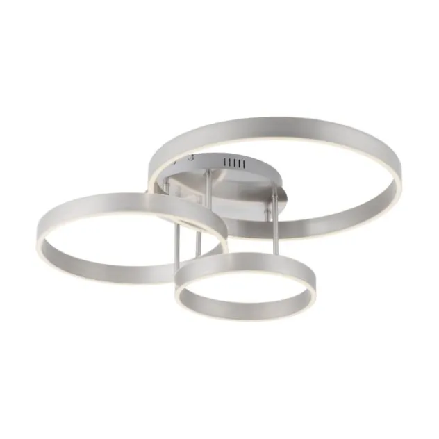 LED Deckenleuchte 3 flammig silber Up- Downlight dimmbar Fernbedienung