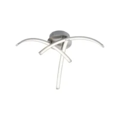 LED Deckenleuchte, 3-flammig, stahl, gebogene Form, filigran