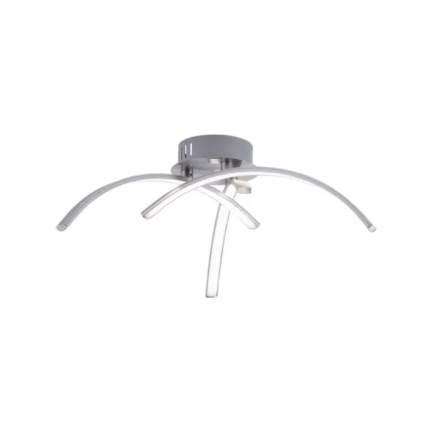 LED Deckenleuchte, 3-flammig, stahl, gebogene Form, filigran