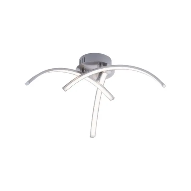 LED Deckenleuchte, 3-flammig, stahl, gebogene Form, filigran